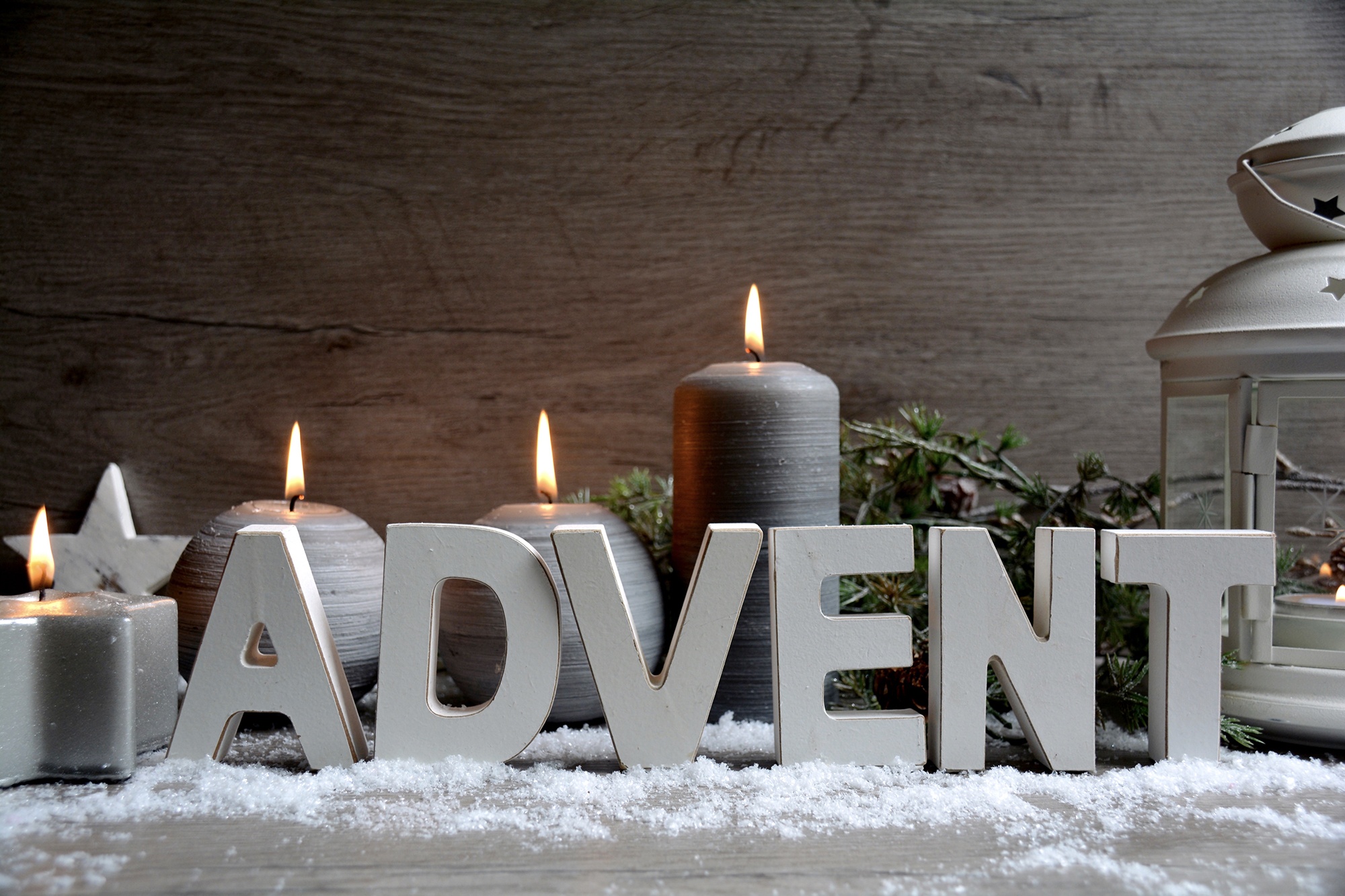 Advent with candles 2021
